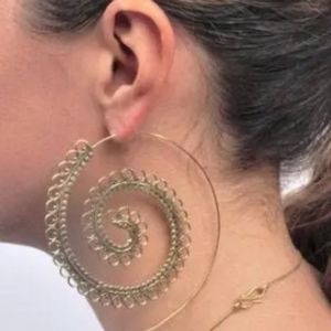 Posh XL Tribal Diva Hoop Earrings